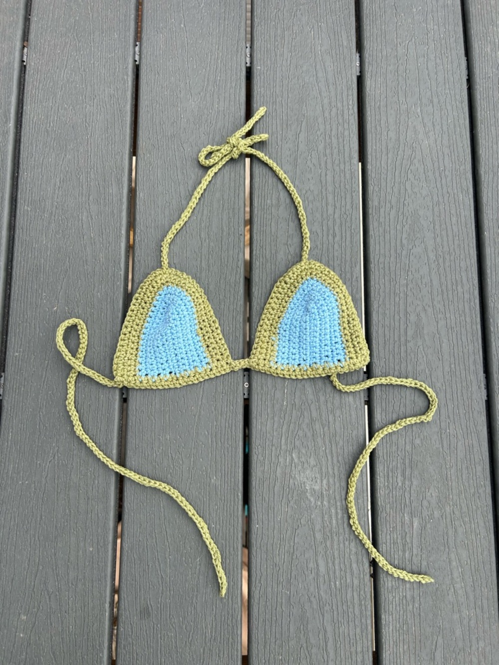 Crochet bikini top